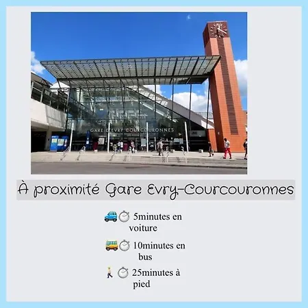 New Appart Avec Balcon A Evry - Proche Paris - Rer 5 Min - Wifi Courcouronnes Exterior photo